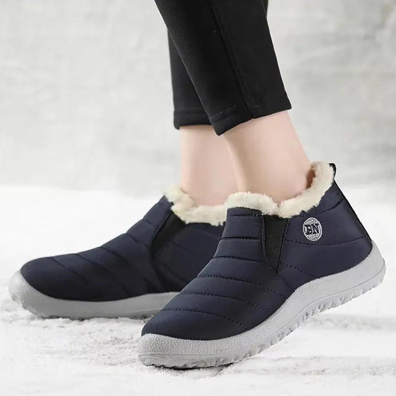 2024 Women's Boots Warm Fur Winter Boots Fashion Men's Waterproof Snow Boots Ankle Winter Shoes Women's Winter Shoes